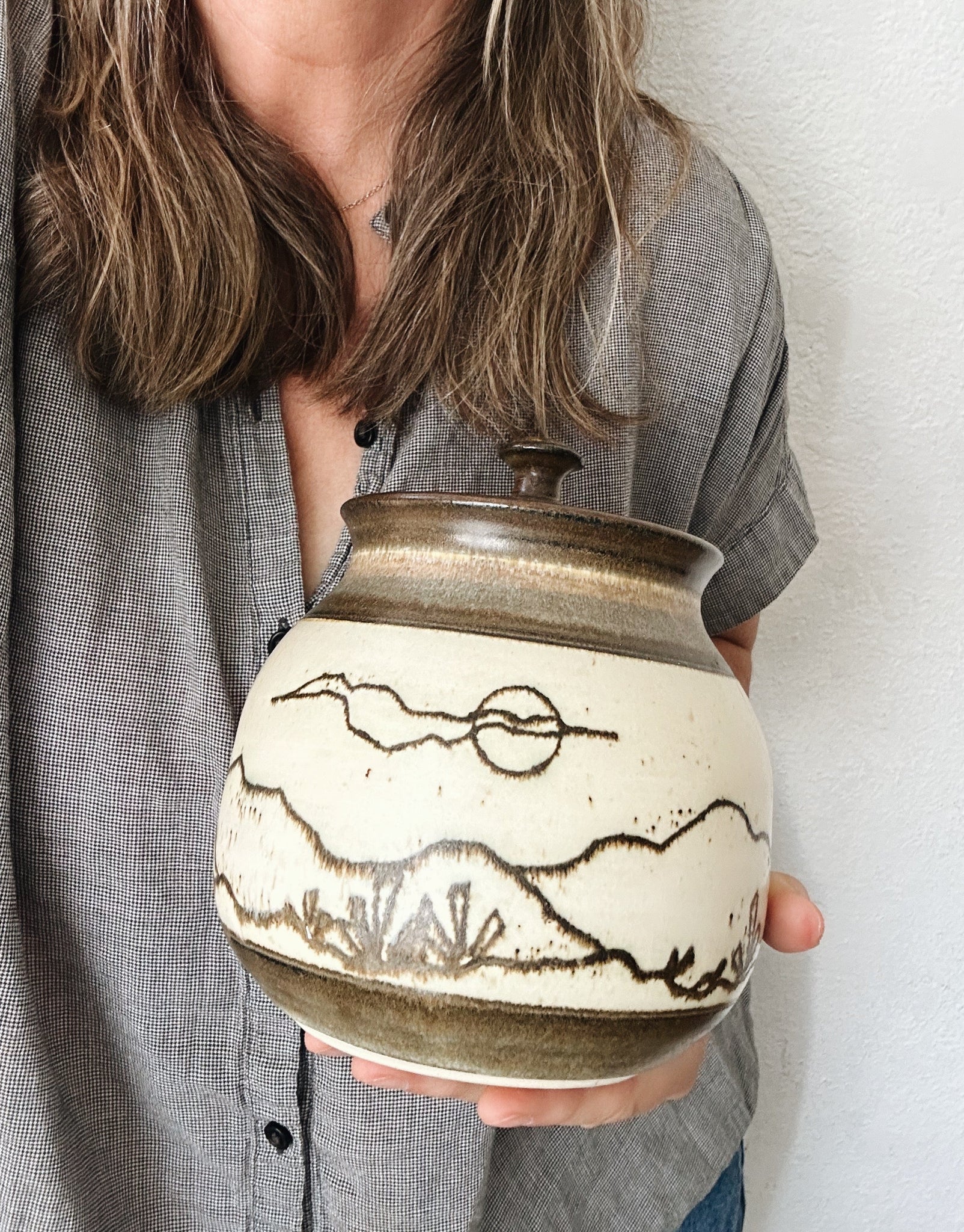 Lidded Pottery Canister