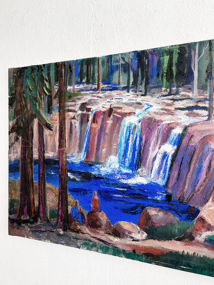 Large Original Mid Century Landscape Painting
