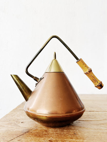 Mid Century Copper and Brass Teapot Holland
