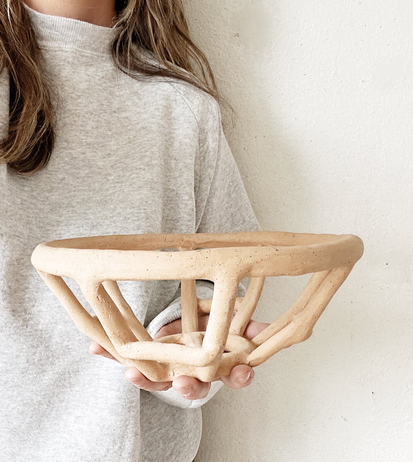 Hand Built Clay Fruit Bowl
