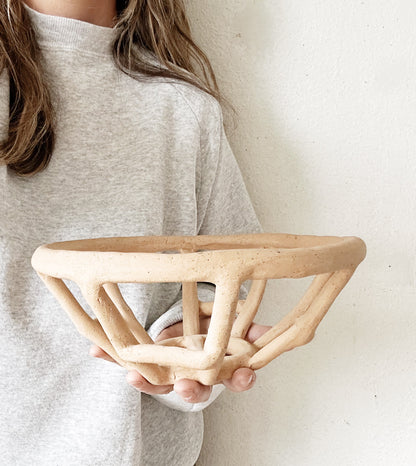 Hand Built Clay Fruit Bowl