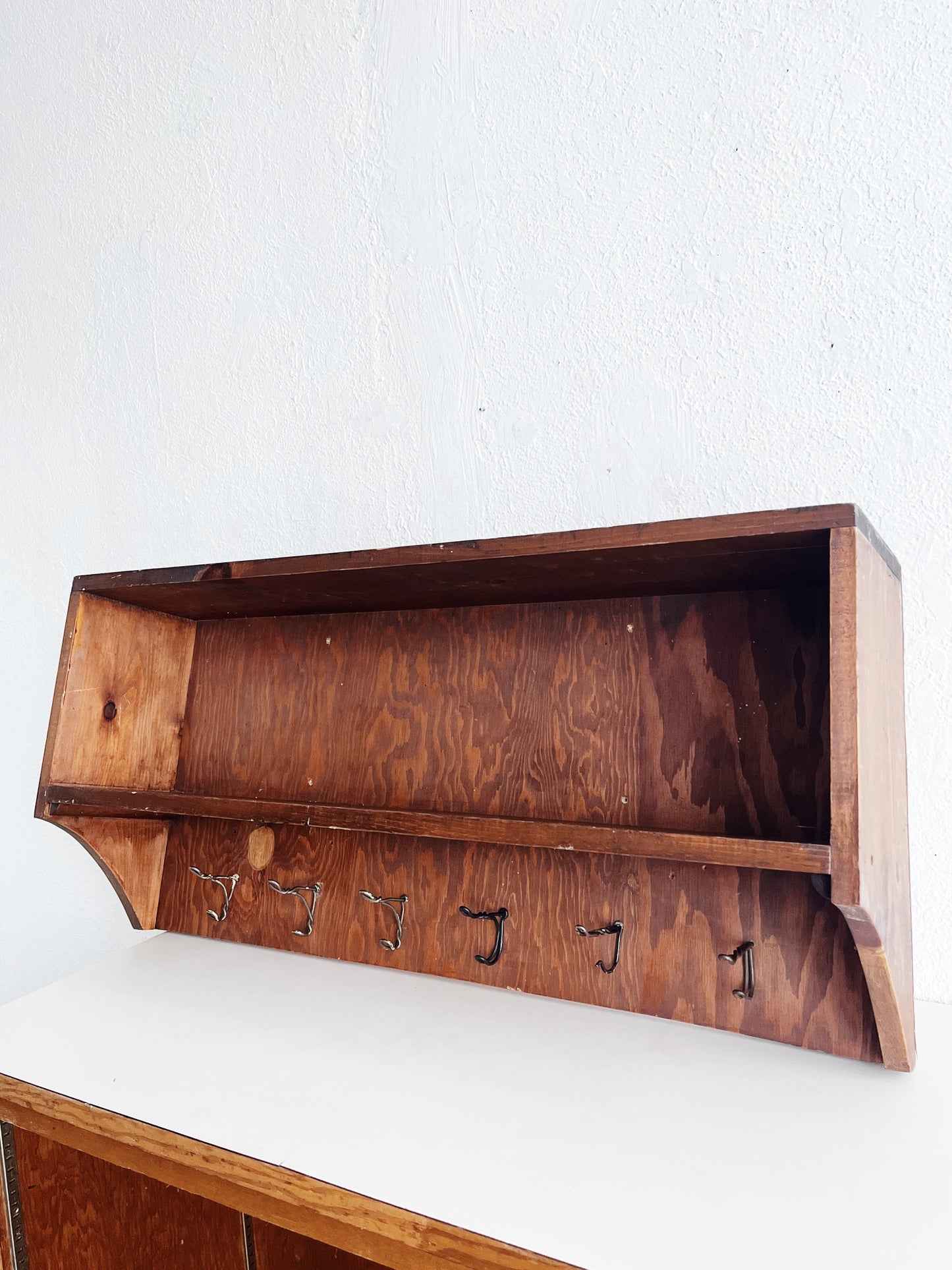 Large Vintage Handmade Coat Rack