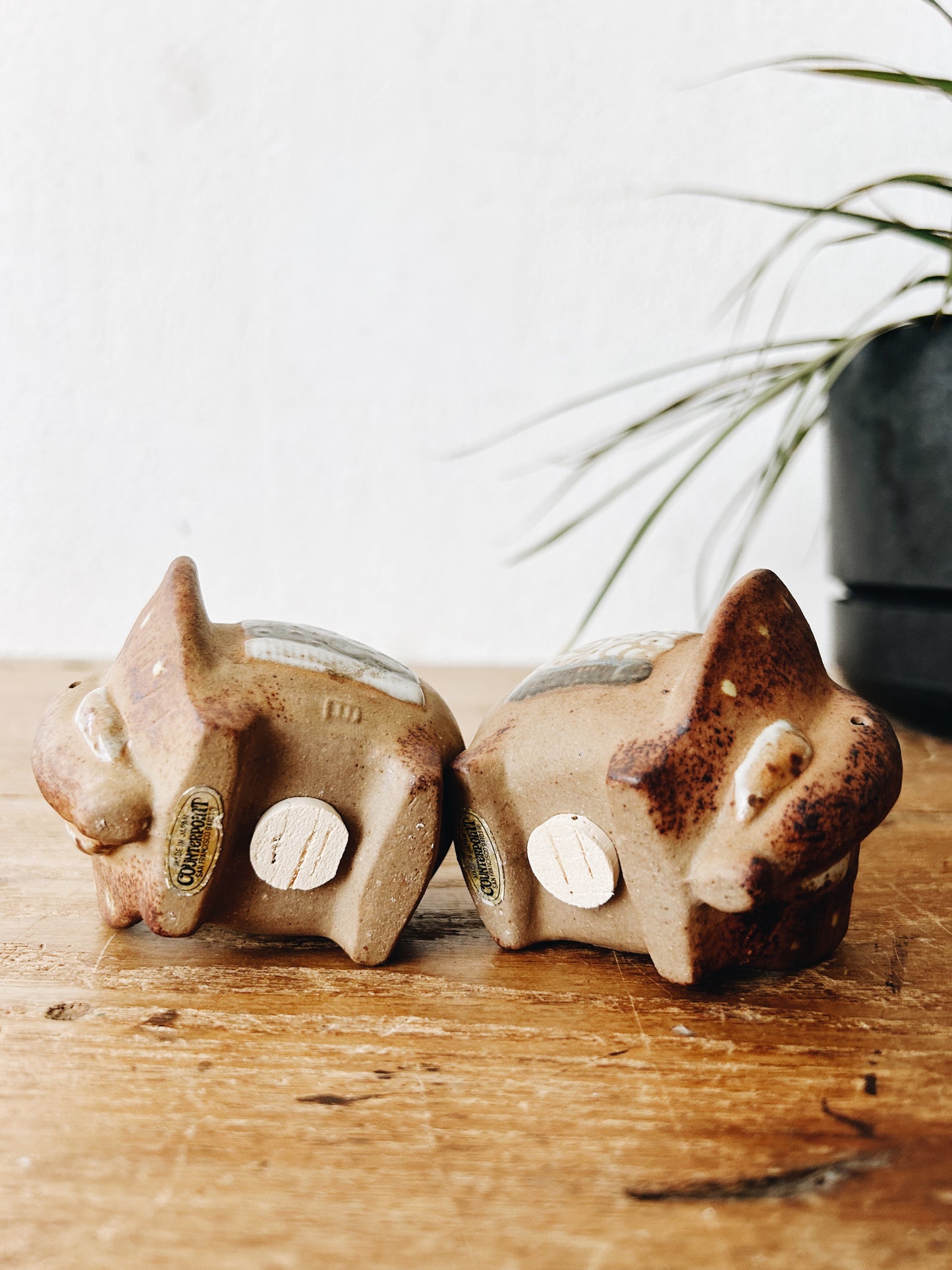 Mid Century Ceramic Elephant Shakers Japan