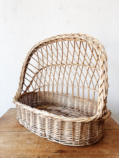 Vintage Bamboo Pet Bed or Bassinet