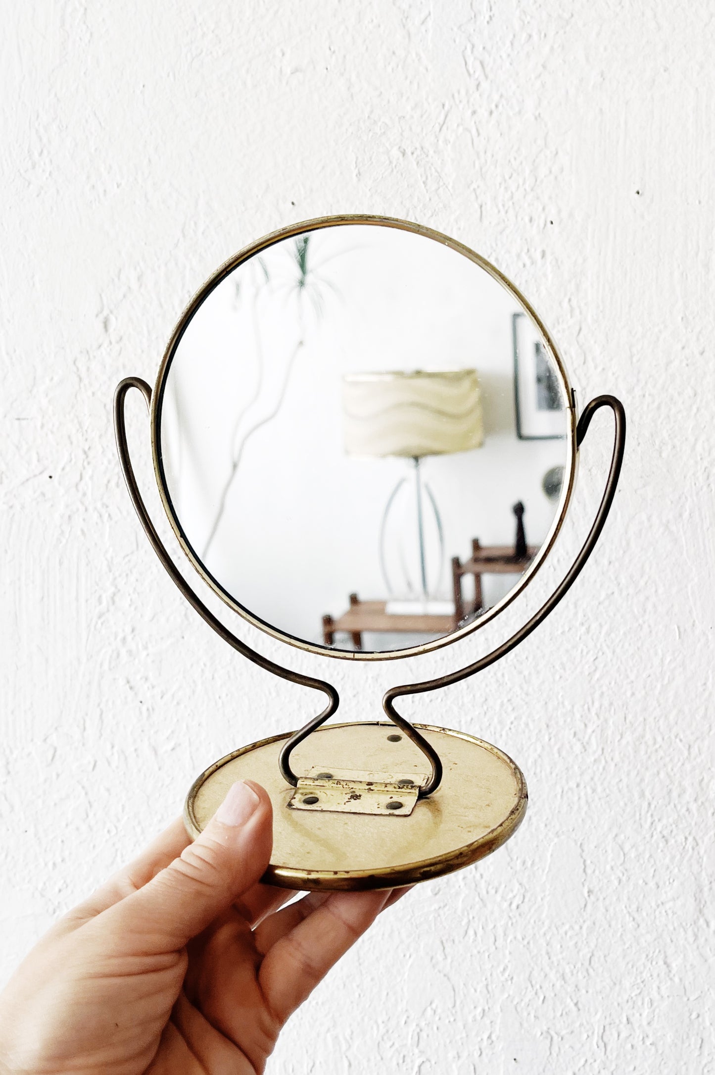 Vintage Brass Mirror