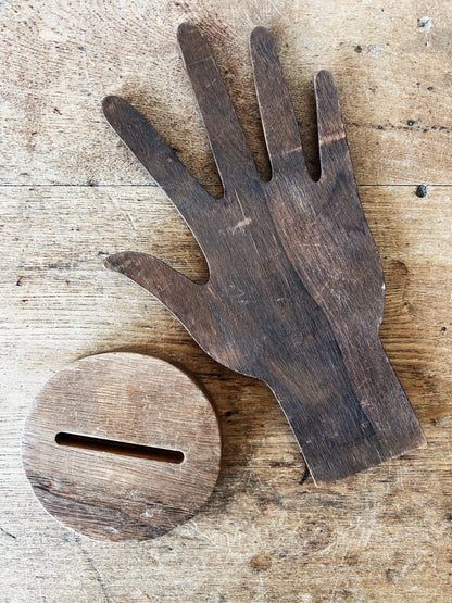 Handmade Folk Art Hand with Stand