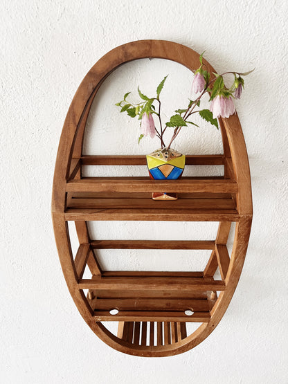 Oval Teak Shelf