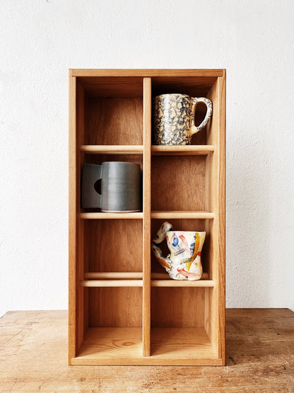 Vintage Wood Cubby Shelf