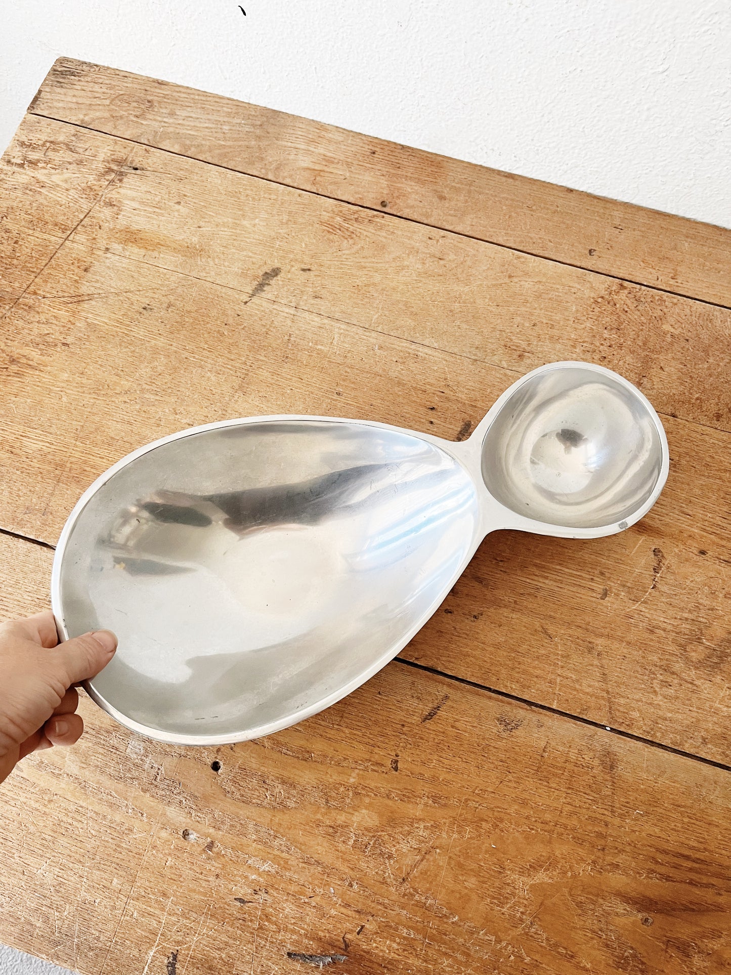 Polished Pewter Serving Dish