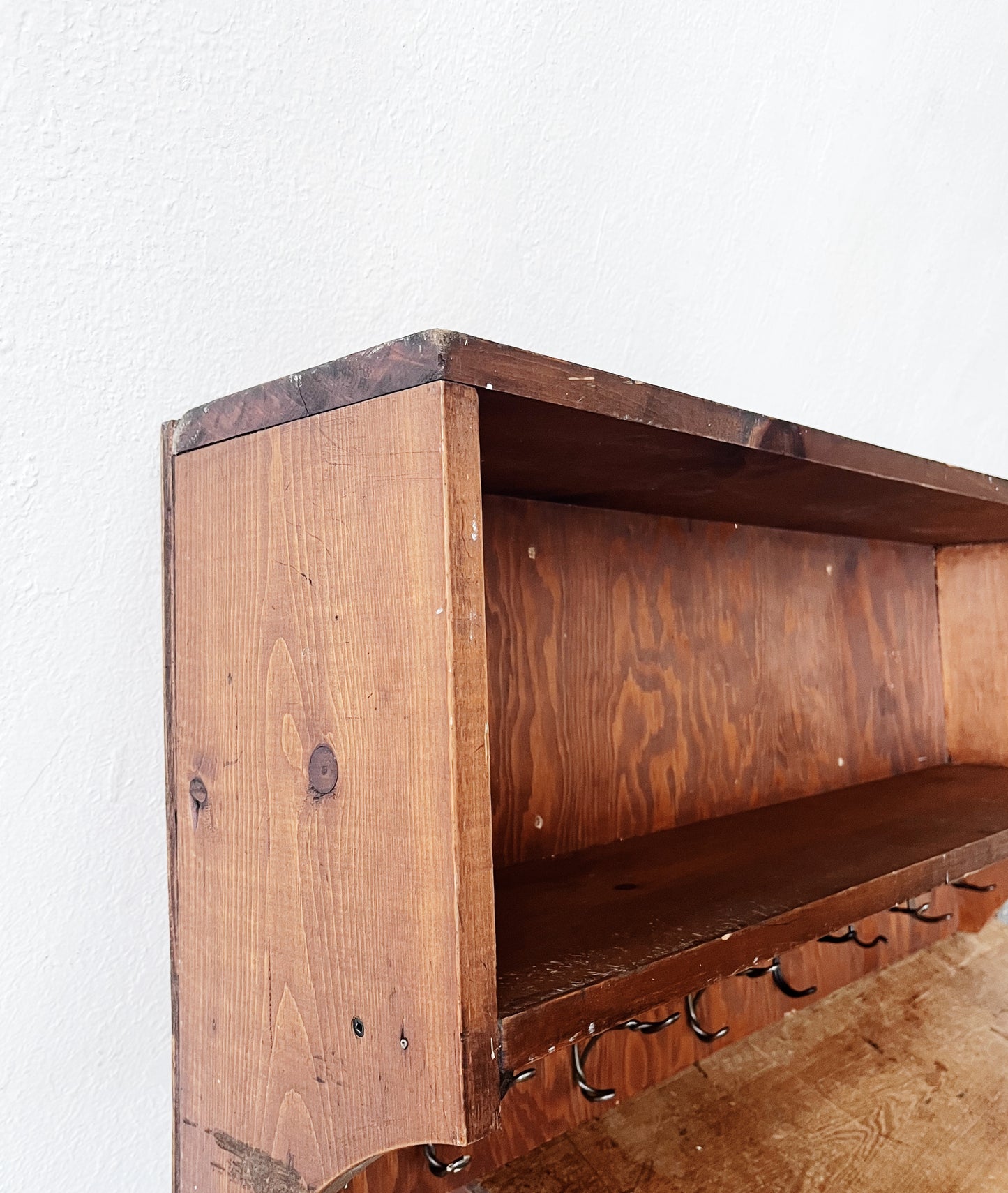 Large Vintage Handmade Coat Rack