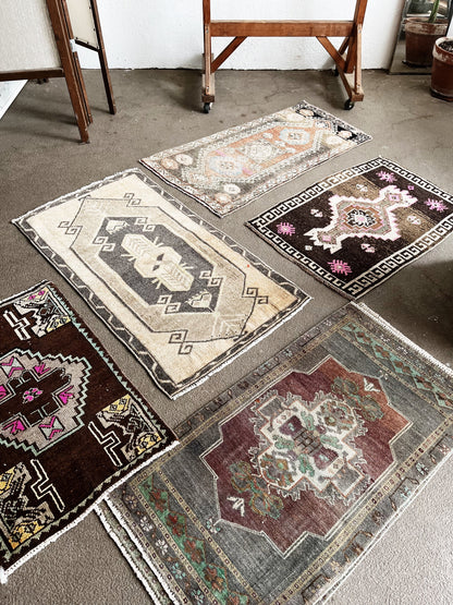 Vintage Turkish Mini Rug