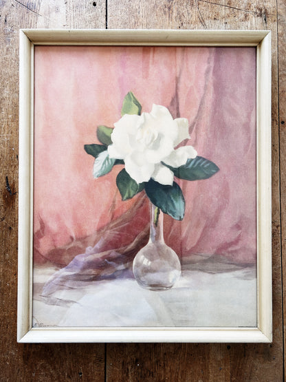 Vintage Framed Magnolia Litho
