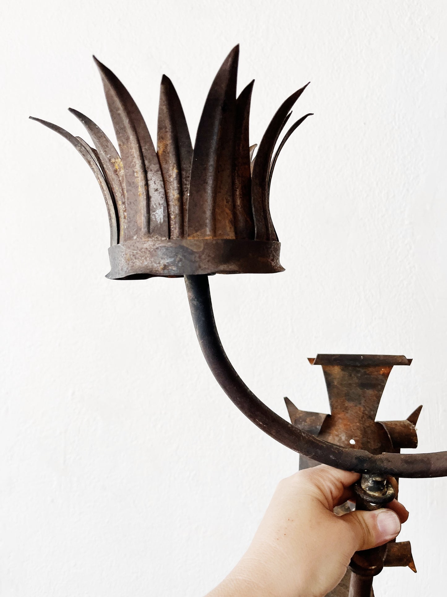 Antique Gothic Iron Sconce