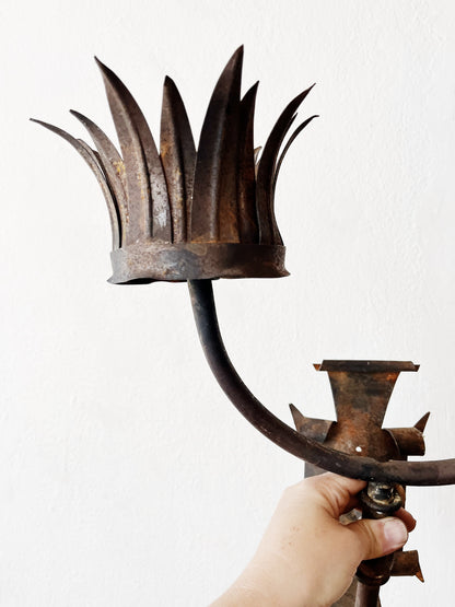 Antique Gothic Iron Sconce
