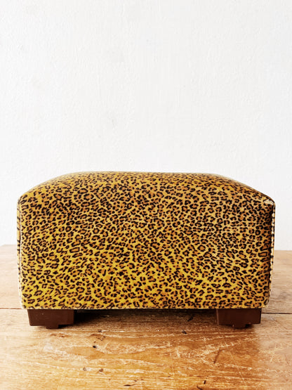 Leopard Print Footstool