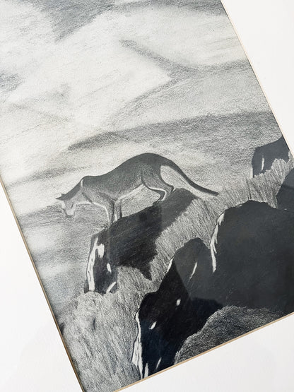 Vintage Charcoal Drawing