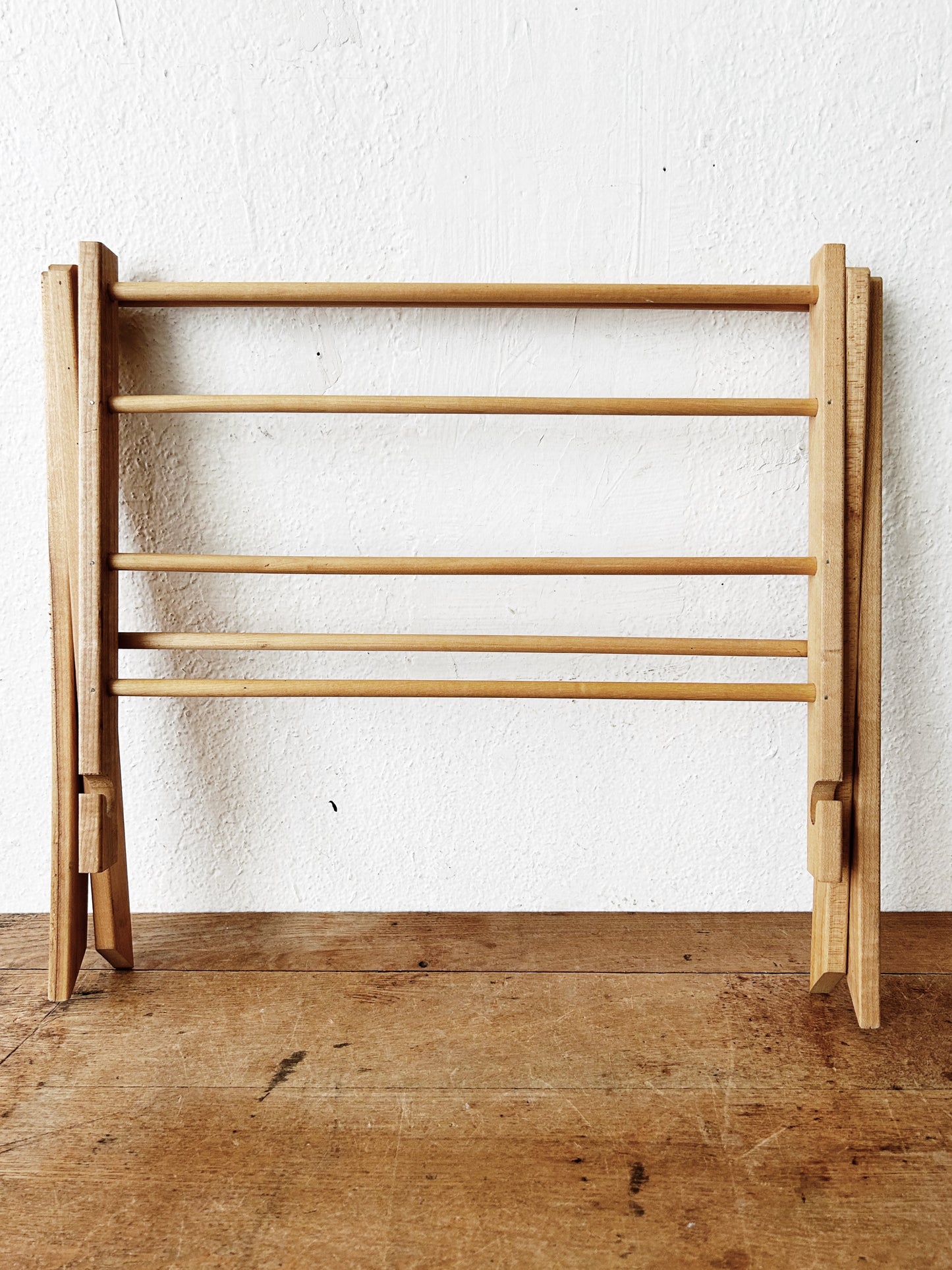 Petite Vintage Collapsible Wood Drying Rack