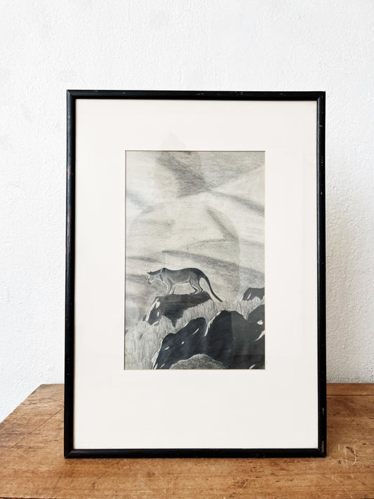 Vintage Charcoal Drawing