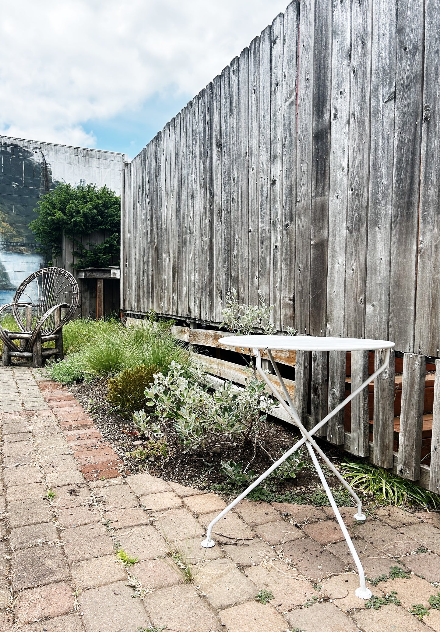Weighty Mid Century Iron Garden Table