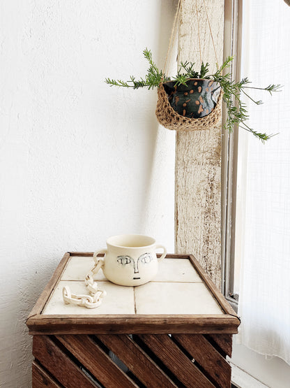 Handmade Ceramic Face Planter