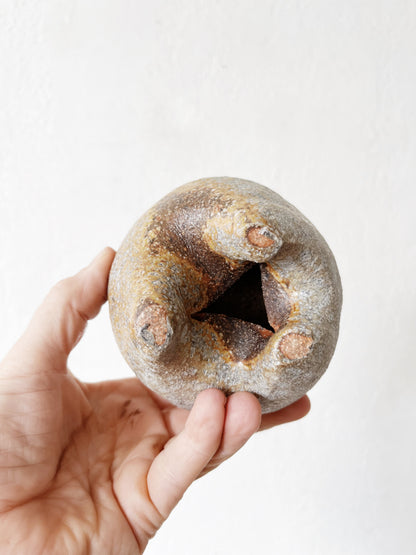 Handmade Footed Ceramic Vessel
