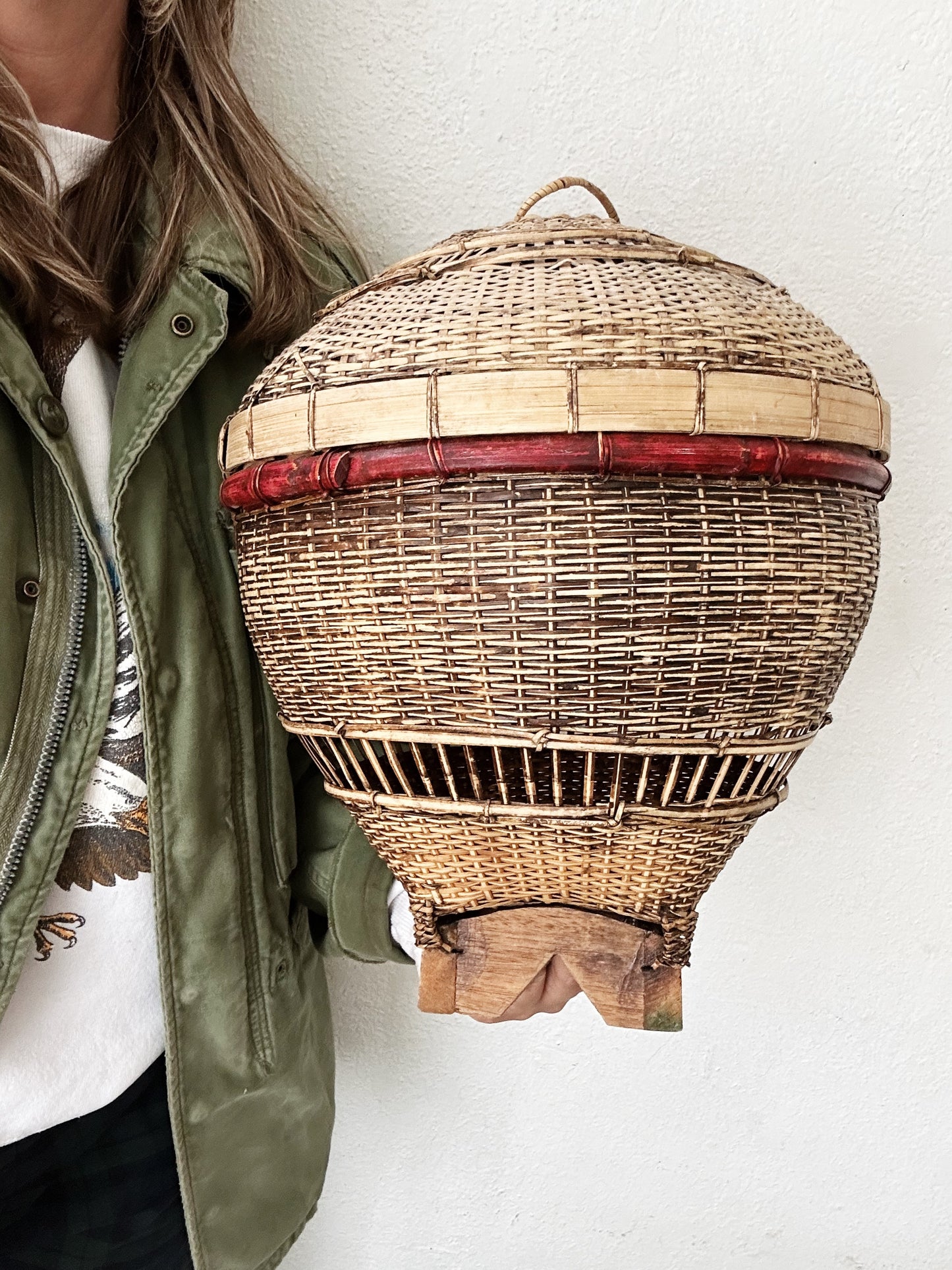 Vintage Balinese Fishing Basket