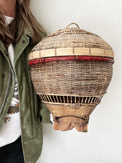 Vintage Balinese Fishing Basket