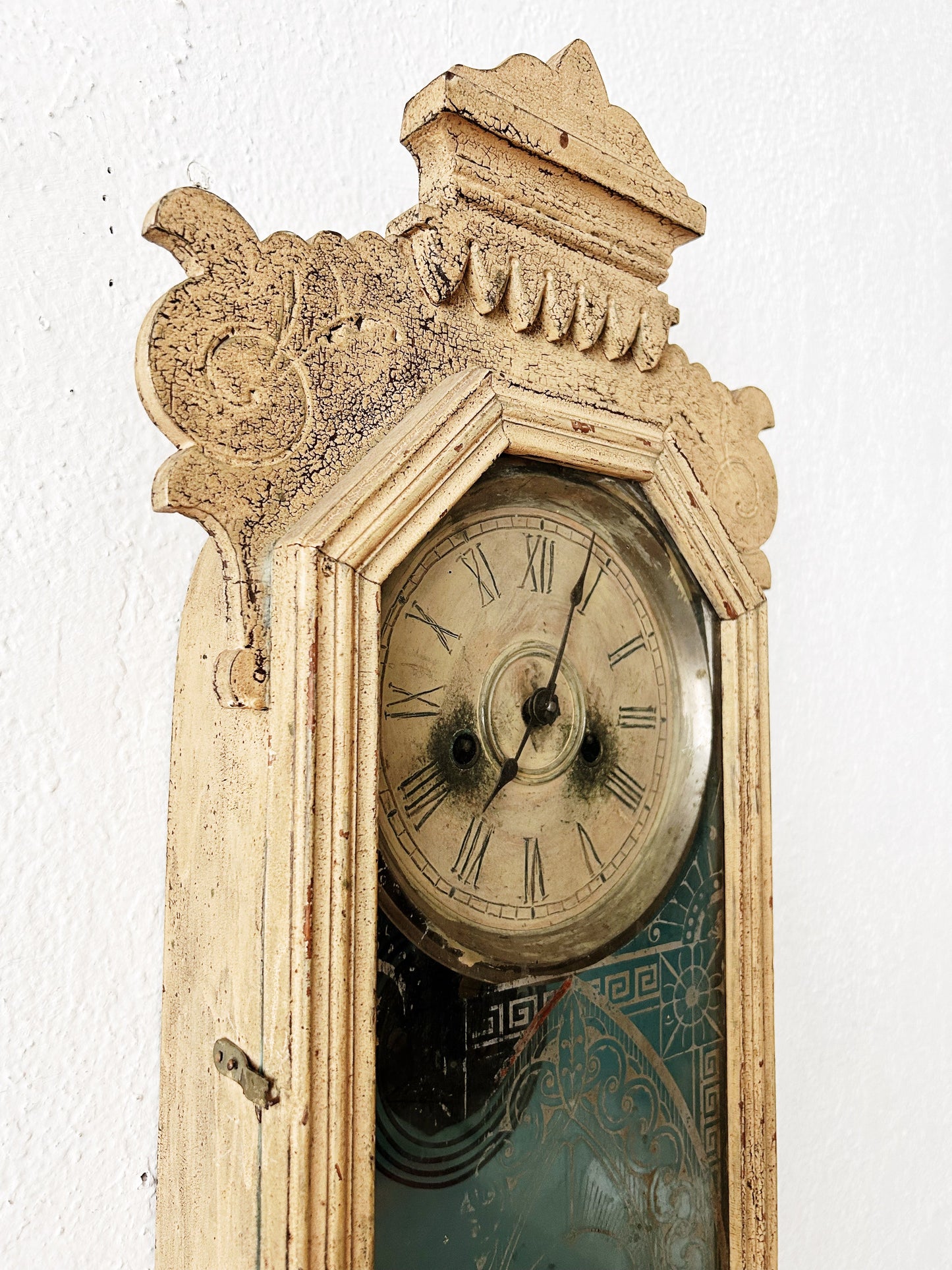 Antique Clock Box Assemblage Art