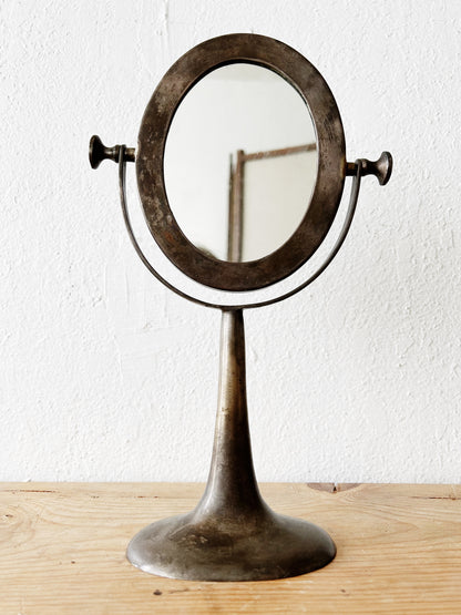 Antique Pewter Mirror