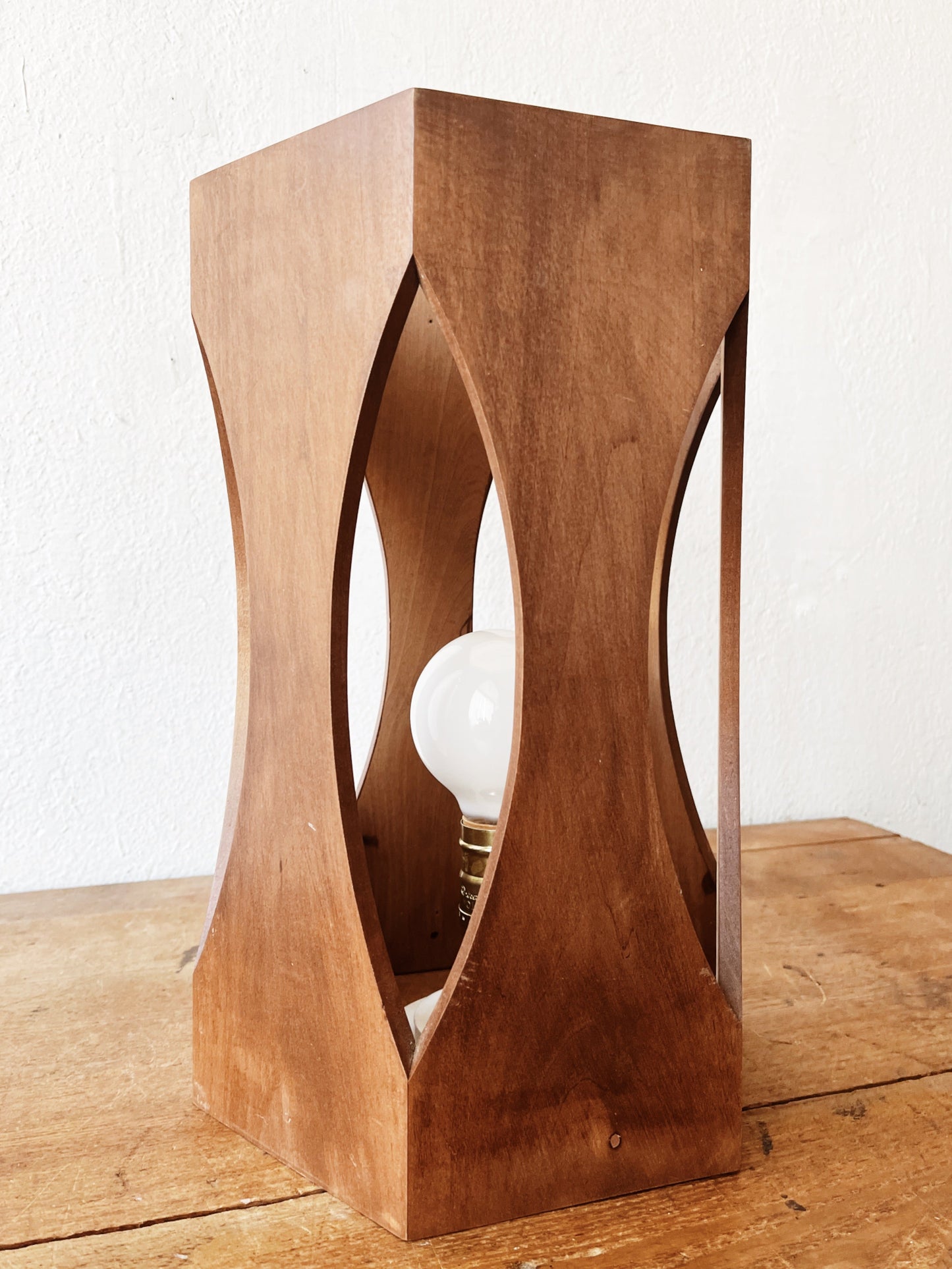 Mid Century Teak Lamp