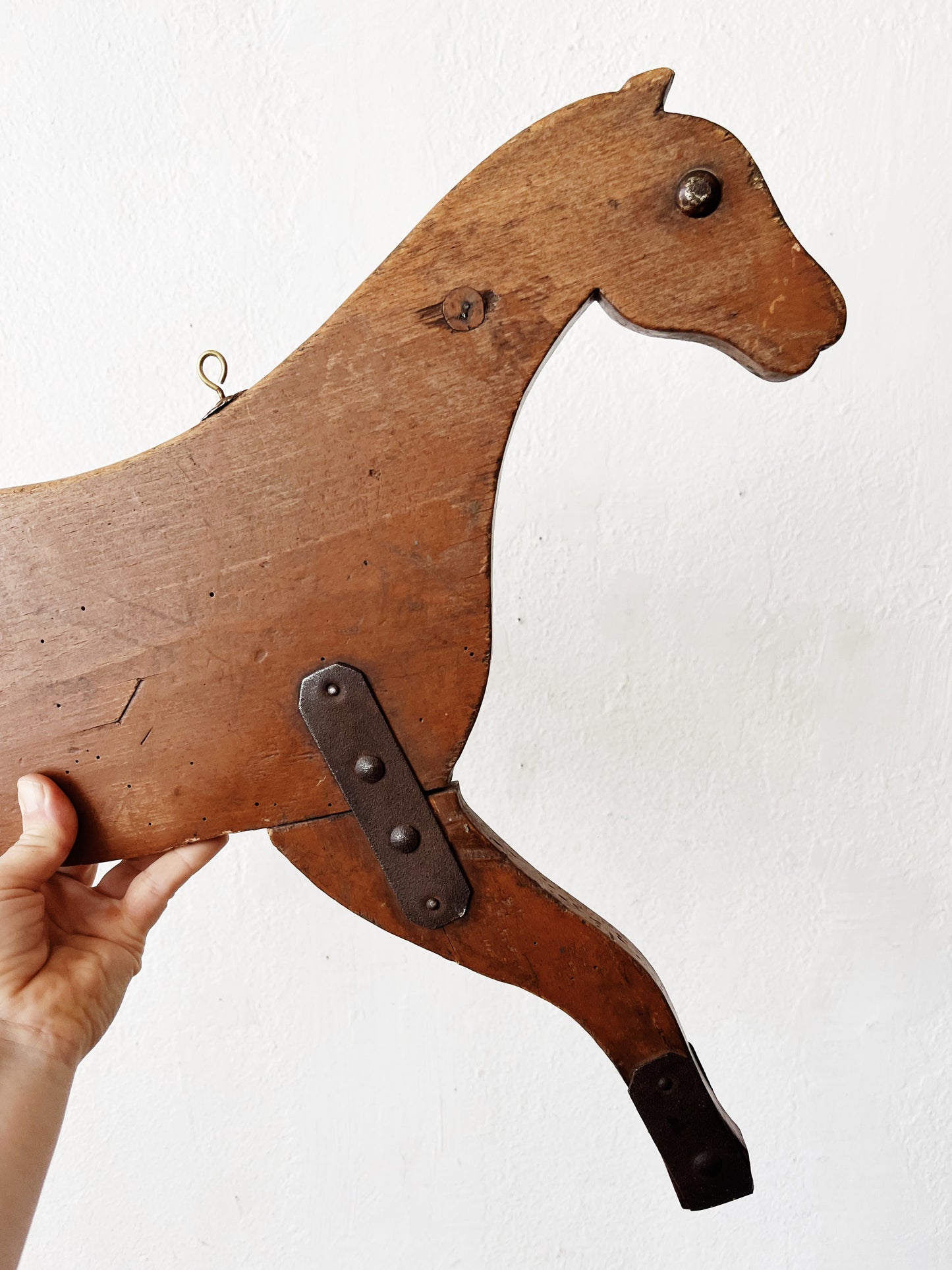 Vintage Folk Wood Horse