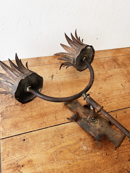 Antique Gothic Iron Sconce