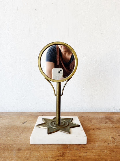 Vintage Brass Mirror
