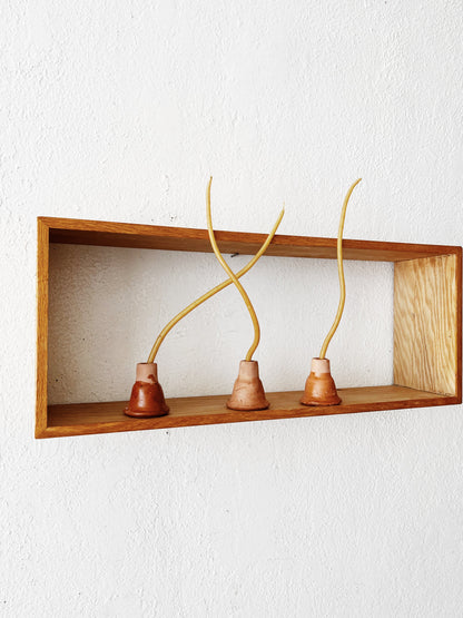 Handmade Terracotta Candle Holders with Candles