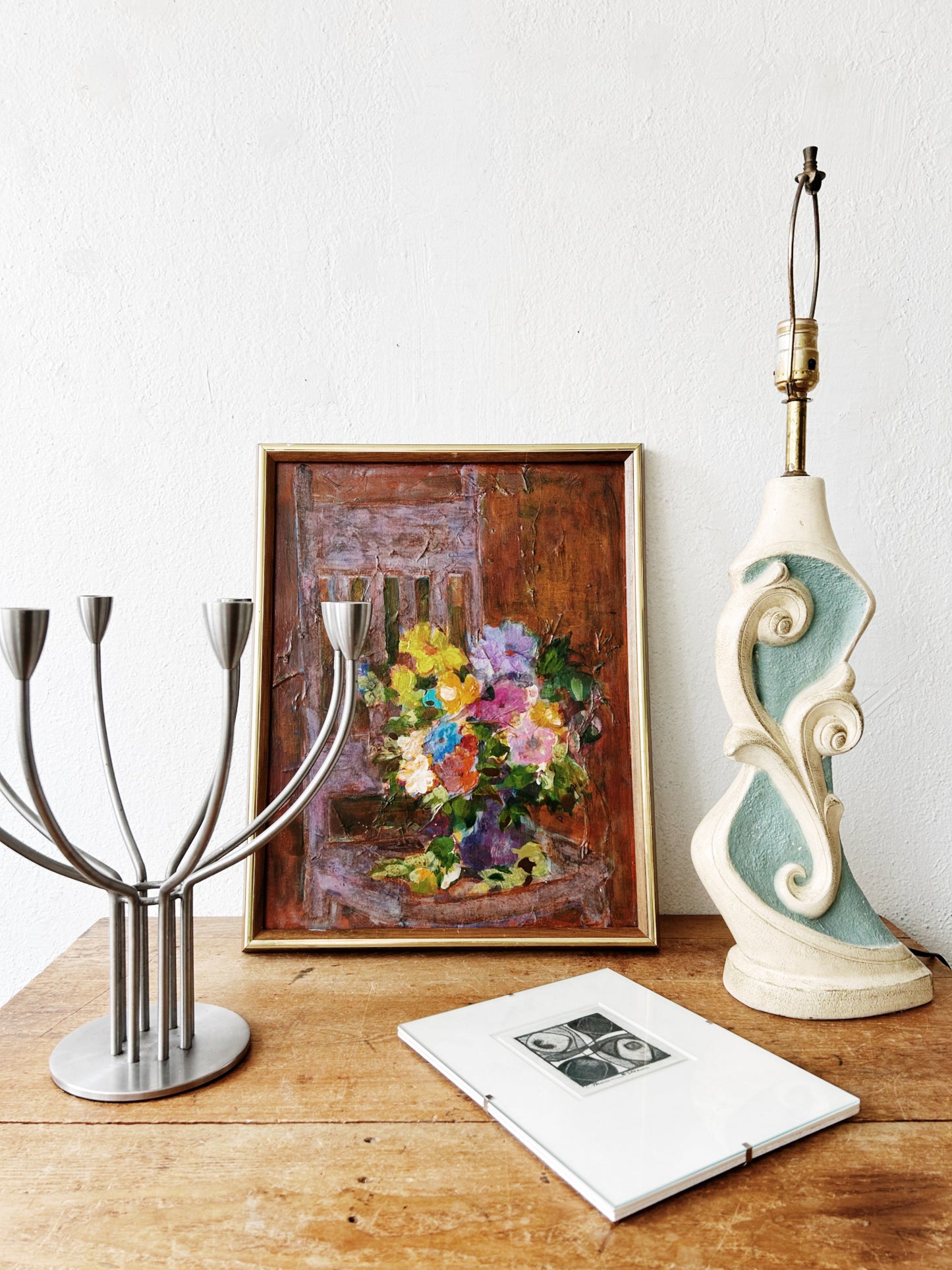 Framed Posies Painting 1979