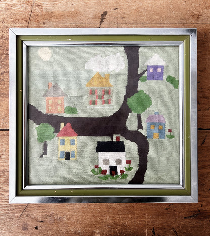 Vintage Framed Needlepoint