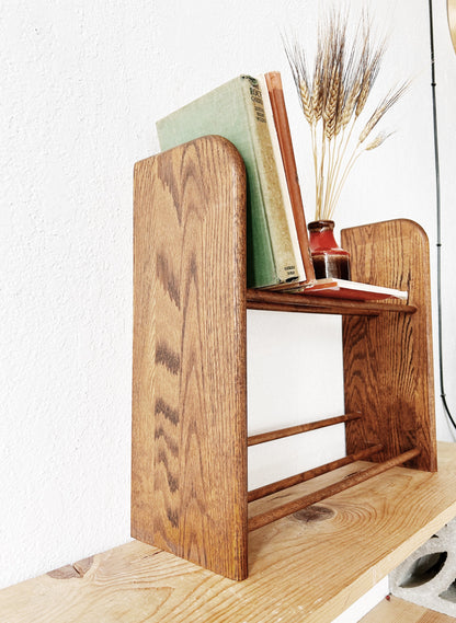 Vintage Wood Book Rack/ Hanging Shelf