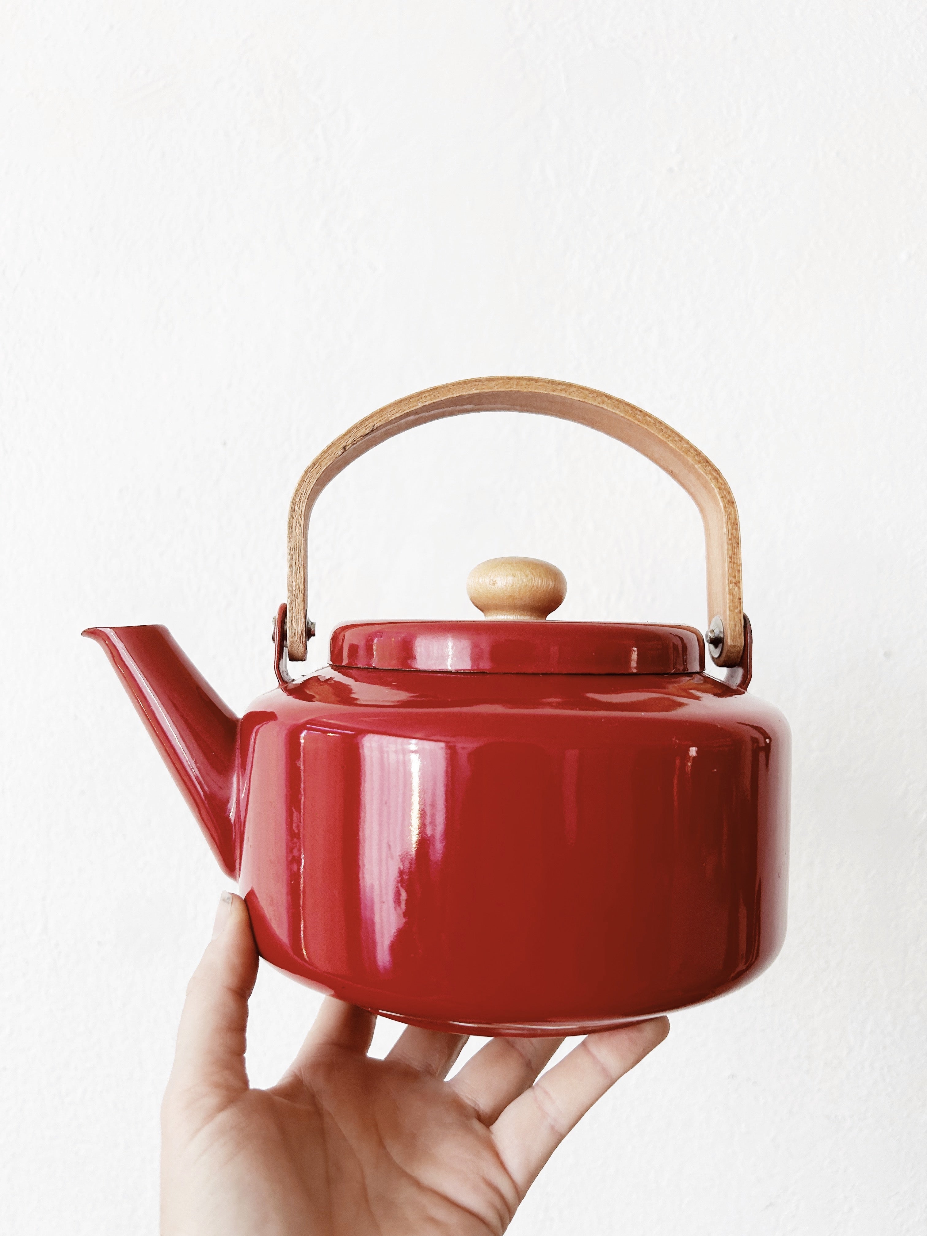 Mid Century Enamel Kettle