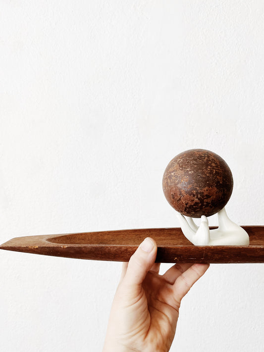Mid Century Teak Surfboard Tray