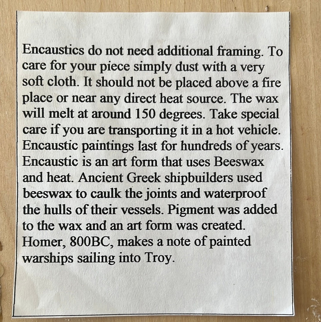Original Abstract Encaustic Painting
