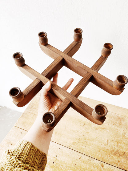 Handmade Wood Candelabra