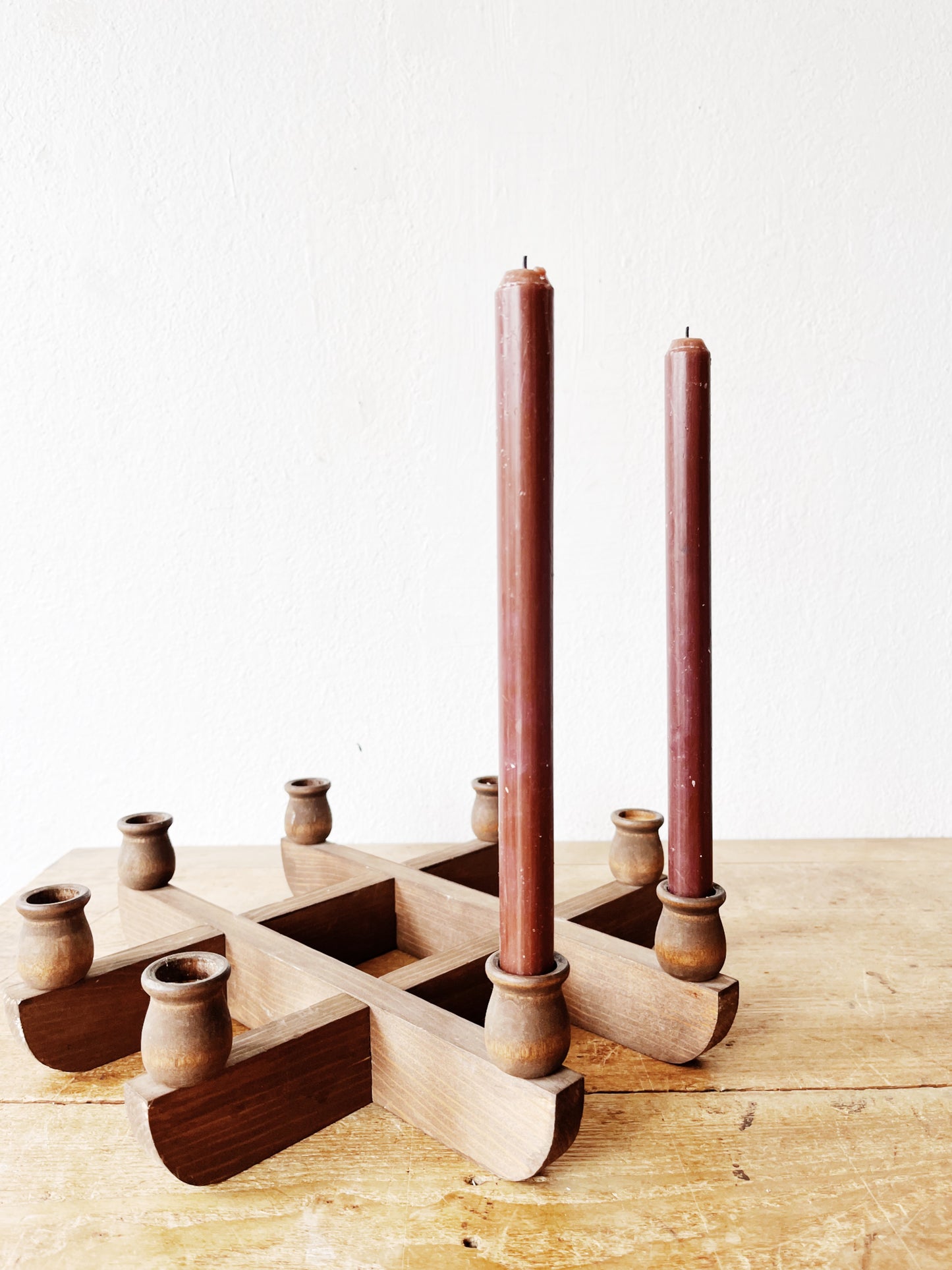 Handmade Wood Candelabra