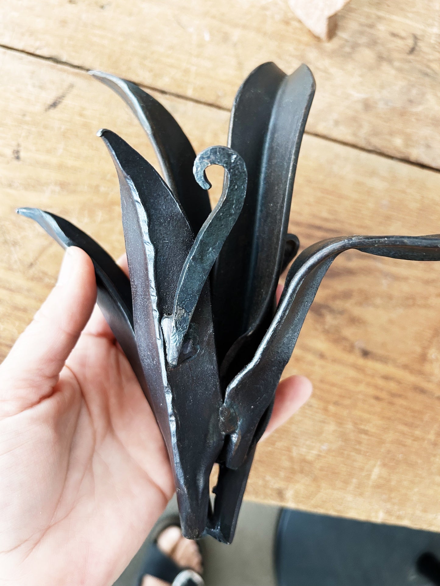 Hand Forged Brutalist Style Iron Sculpture