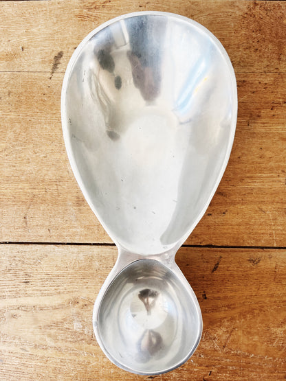 Polished Pewter Serving Dish