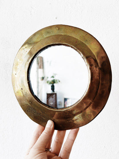 Vintage Liquid Brass Mirror