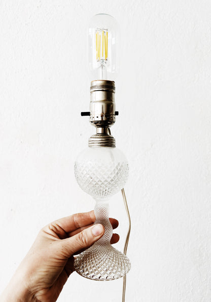 Vintage Cut Glass Lamp