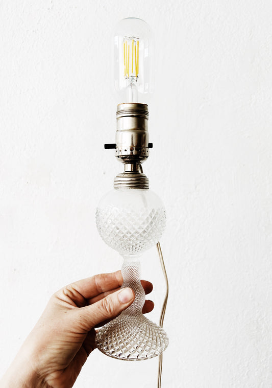 Vintage Cut Glass Lamp