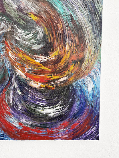 Vintage Original Abstract Painting