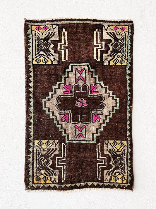 Vintage Turkish Mini Rug