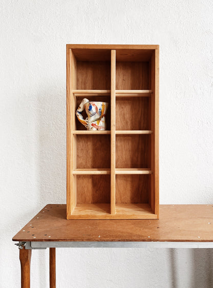 Vintage Wood Cubby Shelf